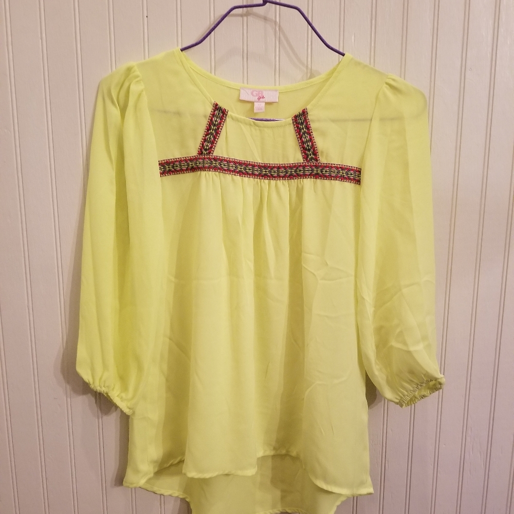 Vibrant yellow blouse
